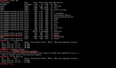 lvm delete logical volume|lvremove logical volume in use.